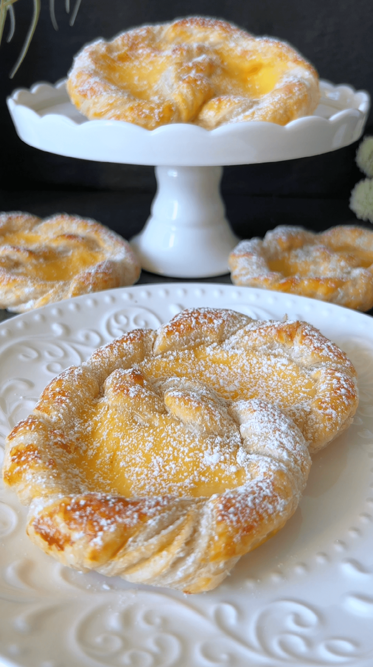 Pudding Pretzel on a Plate